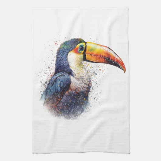 Tropische pracht Toucan Theedoek (Verticaal)