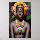 Tropische prinses met groot ketting poster (Voorkant)