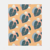 Tropische print  fleece deken (Voorkant)