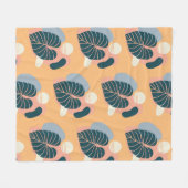 Tropische print  fleece deken (Voorkant (Horizontaal))