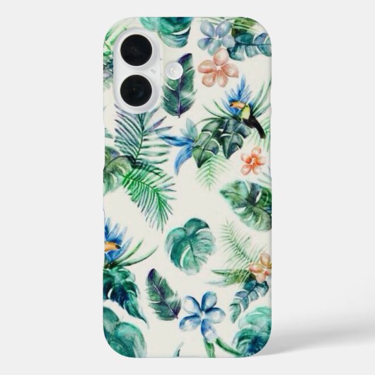 Tropische Print Hawaii iPhone Case (Achterkant)