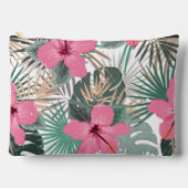 Tropische Print Roze Hibiscus Groot Etui (Voorkant)