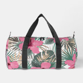 Tropische print roze hibiscus plunjezak (Achterkant)