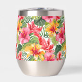 Tropische Print Wijn Tumbler (Voorkant)