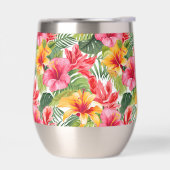 Tropische Print Wijn Tumbler (Links)