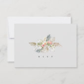 Tropische Protea Bloemen Bruiloft RSVP Antwoord (Achterkant)