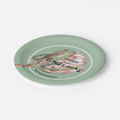 Tropische Protea Bloemen Kerstmis Papieren Bordje (Gekanteld)