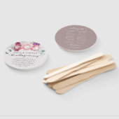 Tropische Protea en Eucalyptus Trouwprogramma Handwaaier (Niet-gemonteerd)