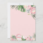 Tropische Protea en Palm Gold Arch Surprise Party Kaart (Achterkant)