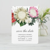 Tropische Protea Monstera Botanisch sparen de datu Save The Date (Staand voorkant)