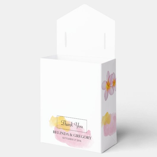 Tropische pruimen rond het huwelijk bedankdoosjes (Geopend)