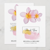 Tropische pruimen rond het huwelijk bedankkaart (Voorkant / Achterkant)