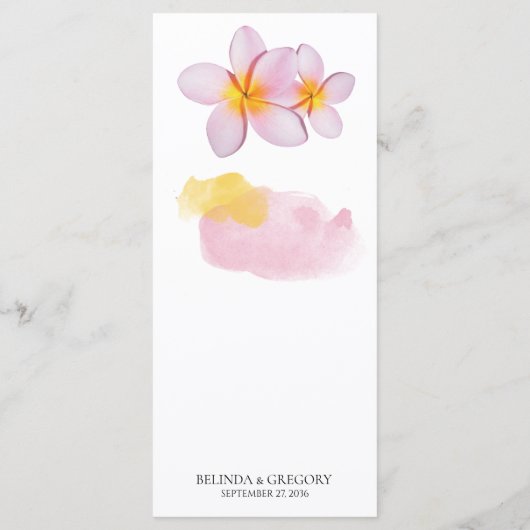 Tropische pruimen rond het huwelijk menu (Achterkant)