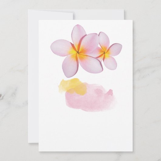 Tropische pruimen rond het huwelijk save the date (Achterkant)