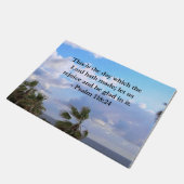 TROPISCHE PSALM 118:24 OCEAAN EN PALMBOMEN DEURMAT (Schuin)