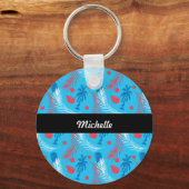 Tropische Puertorican Thleiland Pattern Name Sleutelhanger (Voorkant)