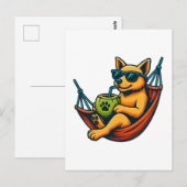 Tropische Puppy Stemmingen Briefkaart (Voorkant / Achterkant)
