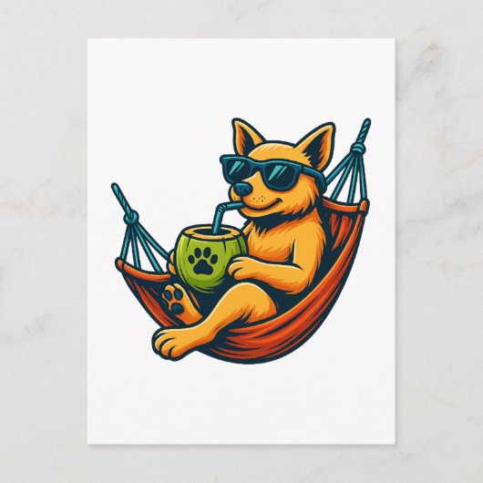 Tropische Puppy Stemmingen Briefkaart (Voorkant)