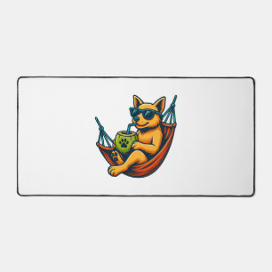 Tropische Puppy Vibes Bureaumat
