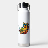 Tropische Puppy Vibes Waterfles (Voorkant)