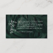 Tropische QR Code Destination Wedding Registry Gif Informatiekaartje (Voorkant)