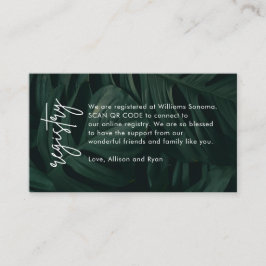 Tropische QR Code Destination Wedding Registry Gif Informatiekaartje