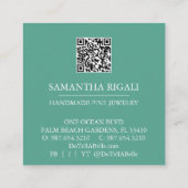 Tropische QR-code Visitekaartje – Tropische bloem Informatiekaartje (Achterkant)