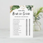 Tropische Raad wie Bruid of Bruidegom Bruiloftkaar Kaart (Staand voorkant)