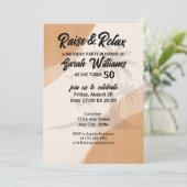 Tropische Raise & Relax 50ste verjaardagsfeest Kaart (Staand voorkant)