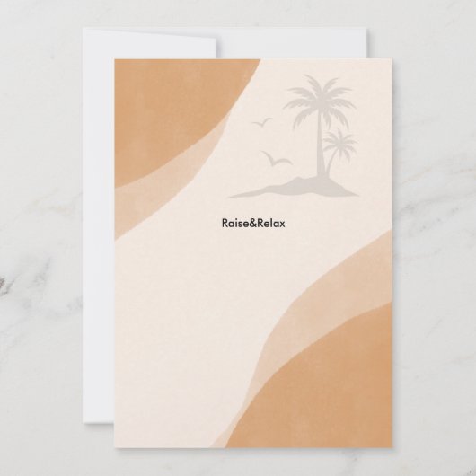 Tropische Raise & Relax 50ste verjaardagsfeest Kaart (Achterkant)