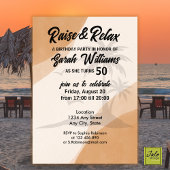 Tropische Raise & Relax 50ste verjaardagsfeest Kaart