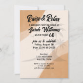 Tropische Raise & Relax 60ste verjaardagsfeest Kaart (Voorkant)