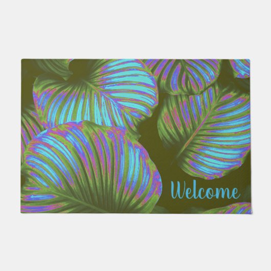 Tropische regenboog laat aangepaste klepmat van de deurmat (Voorkant)