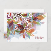 Tropische regenboog, speciaal ontworpen schrijfmac notitiekaartje (Voorkant / Achterkant)