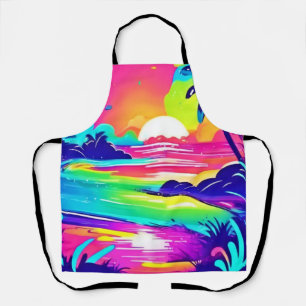 Tropische regenboog strand droom schort