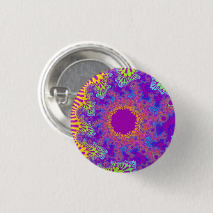 Tropische regenboog Zonneburst Kleine Button
