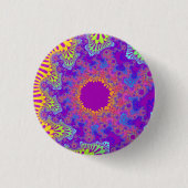 Tropische regenboog Zonneburst Kleine Button (Voorkant)