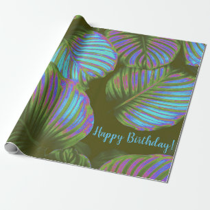 Tropische regenboogbladeren Verpakkingspapier Cadeaupapier