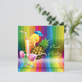 Tropische regenbooggolf Pool Kaart (Staand voorkant)