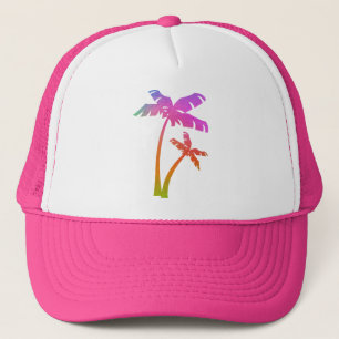 Tropische regenboogpalm trucker pet