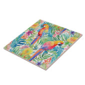 Tropische regenboogpapegaai tegeltje (Zijkant)