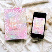 Tropische regenboogpartij Sweet 16 Kaart