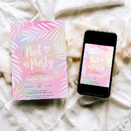 Tropische regenboogpartij Sweet 16 Kaart