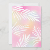 Tropische regenboogpartij Sweet 16 Kaart (Achterkant)