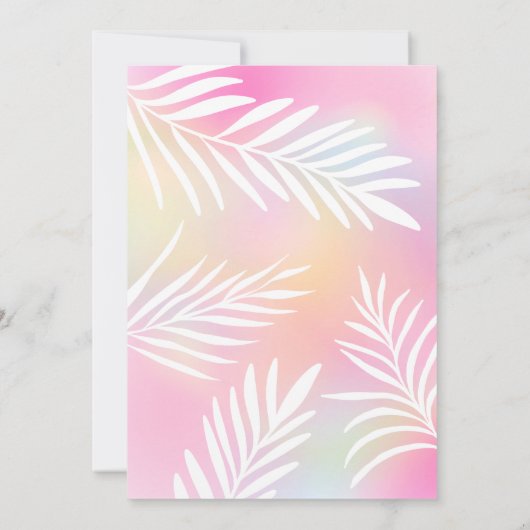 Tropische regenboogpartij Sweet 16 Kaart (Achterkant)