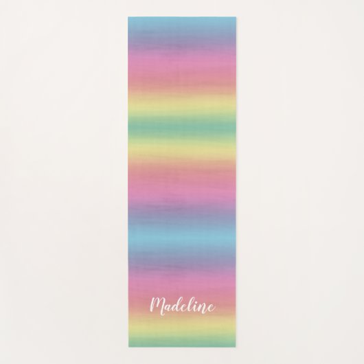 Tropische regenboogzon | Waterverf Yoga Mat (Voorkant)