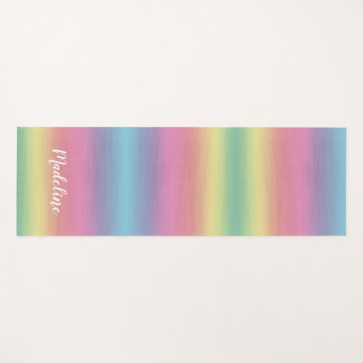 Tropische regenboogzon | Waterverf Yoga Mat (Voorkant (horizontaal))
