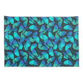 Tropische regenwoud blauwe vlinders afdrukken kussensloop (Achterkant-Rechts)