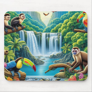 Tropische regenwoud Waterval Muismat