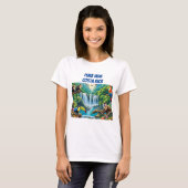 Tropische regenwoud Waterval T-shirt (Voorkant volledig)